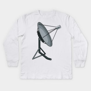 Satellite Dish Retro Kids Long Sleeve T-Shirt